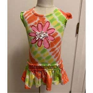 Flapdoodles Toddler Tie Dye Dress Size 3T